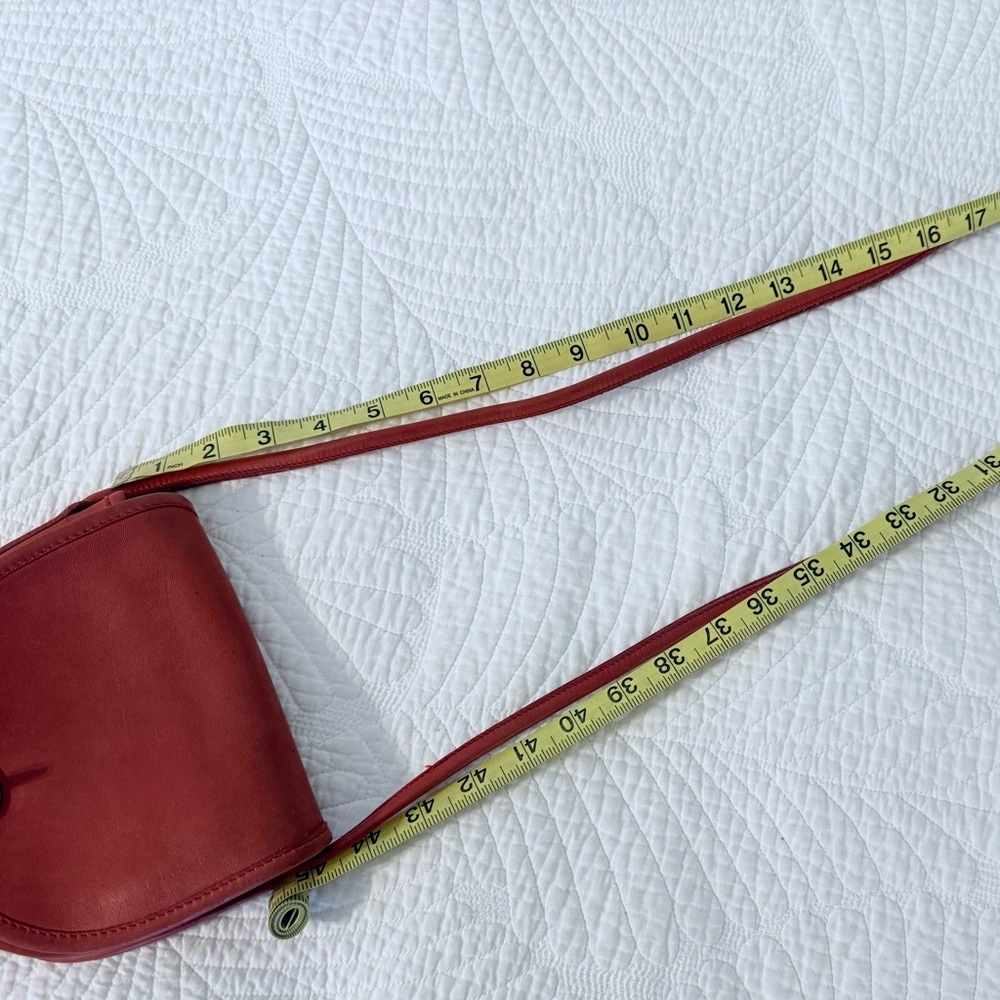 Coach Vintage Red Leather Crossbody Bag - Picture 16 of 16